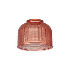 Luxe 14.5x11cm Prismatic Dome Glass Shade (D), Red