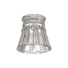Luxe 14.5x14cm A-Line Frilled Glass Shade (E), Clear
