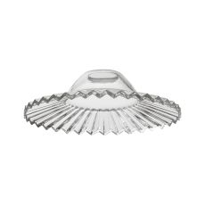 Luxe 21.6x6cm Pleated Disc Glass Shade (F), Clear