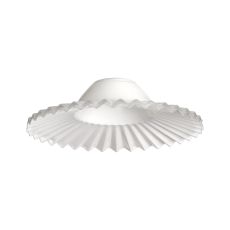 Luxe 21.6x6cm Pleated Disc Glass Shade (F), Opal