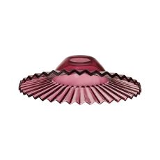 Luxe 21.6x6cm Pleated Disc Glass Shade (F), Purple