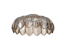Luxe 26x10cm Petal Bowl Glass Shade (G), Cognac