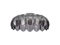 Luxe 26x10cm Petal Bowl Glass Shade (G), Smoke
