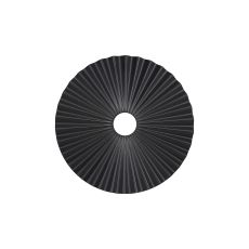 Luxe 25cm Pleated Disc Metal Shade (Q), Black