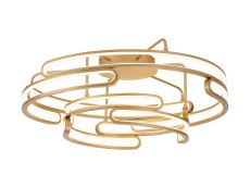 Buesda 79cm 2 Tier Ceiling, 3 Step Dimming, 114W LED, 3000K, 8200lm, Brushed Gold, 3yrs Warranty