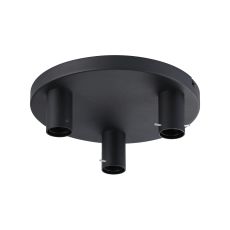 Tera 30cm Round Ceiling Light (FRAME ONLY), 3 x E27, Sand Black