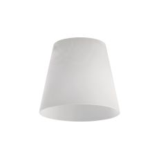 Tera 16cm x 14cm Frosted White Glass Shade (B), NO SUPPORT RODS INCLUDED