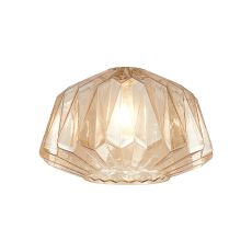Alux 30cm x 20cm Origami Trapezium Glass (A) Shade, Amber