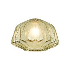 Alux 30cm x 20cm Origami Trapezium Glass (A) Shade, Moss Green