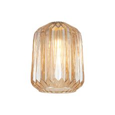 Alux 20cm x 26cm Origami Cylinder Glass (B) Shade, Amber