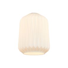 Alux 20cm x 26cm Origami Cylinder Glass (B) Shade, Opal