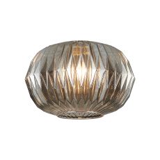 Alux 30cm x 20cm Origami Pumpkin Glass (C) Shade, Smoke