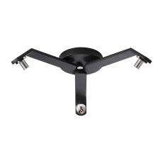 Bagno 52cm Flush Ceiling (FRAME ONLY), 3 Light G9, IP44, Black/Polished Chrome