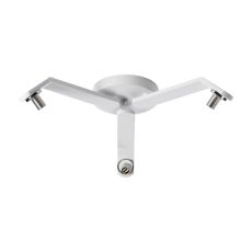 Bagno 52cm Flush Ceiling (FRAME ONLY), 3 Light G9, IP44, White/Polished Chrome