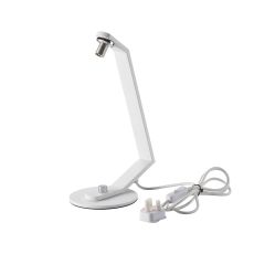 Bagno Table Lamp Without Shade, 1 Light G9, White/Polished Chrome