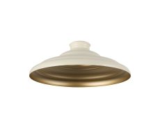Carman Round Tiered Metal Lampshade, Beige/Gold