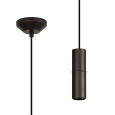 Albor 10cm 1.5m 1 Light Pendant (FRAME ONLY) Without Lampholder Cover, 1 x E27, Matt Black/Black Braided Cable