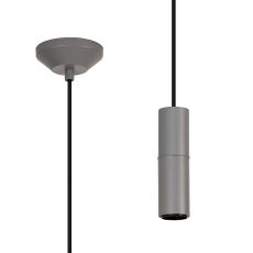 Albor 10cm 1.5m 1 Light Pendant (FRAME ONLY) Without Lampholder Cover, 1 x E27, Warm Grey/Black Braided Cable