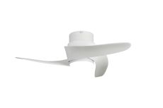 Groenland XS 79.5cm 30W LED Dimmable Ceiling Light With Built-In 24W DC Fan, 2700-5000K Remote Control, 2640lm, White, 5yrs Warranty