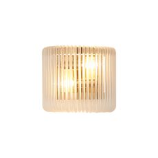 Aster 22 x 12cm Small Wall Light, 2 x E14, Brass/Frosted Glass