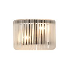 Aster 32 x 18cm Medium Wall Light, 2 x E14, Black/Frosted Glass