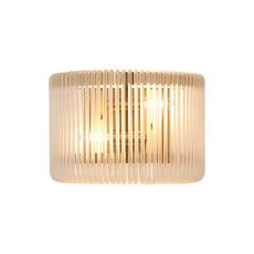 Aster 32 x 18cm Medium Wall Light, 2 x E14, Brass/Frosted Glass