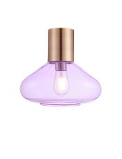 Odeyscene 31cm Ceiling Light With Wide Glass, 1 x E27, Antique Copper/Lilac