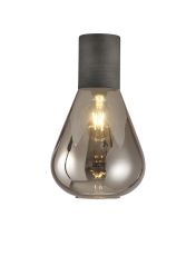 Odeyscene 23cm Ceiling Light With Narrow Glass, 1 x E27, Pewter/Smoke