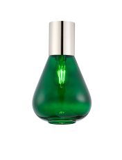 Odeyscene 23cm Ceiling Light With Narrow Glass, 1 x E27, Polished Nickel/Bottle Green