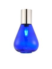Odeyscene 23cm Ceiling Light With Narrow Glass, 1 x E27, Polished Nickel/Blue Ink