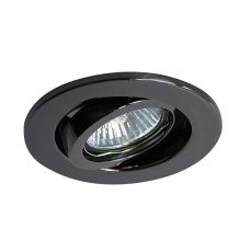 Hudson GU10 Adjustable Downlight Black Chrome (Lamp Not Included), Cut Out: 84mm