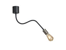 Giacomo Flexible Ceiling 1 Light E27, Dark Grey/Satin Nickel