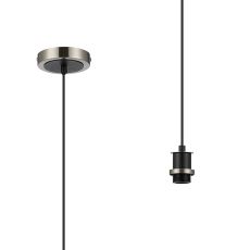 Jestero IP 1.3m 1 Light Pendant (FRAME ONLY), 1 Light E14 IP44 Satin Nickel/Satin Black