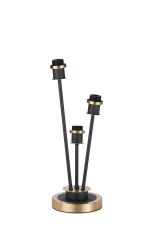 Jestero Table Lamp Touch Switch Without Shade, 3 Light E14, Brass / Satin Black