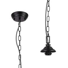Amara 11cm Single Pendant (FRAME ONLY), 1 x E27, Matt Black