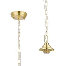 Amara 11cm Single Pendant (FRAME ONLY), 1 x E27, Satin Gold