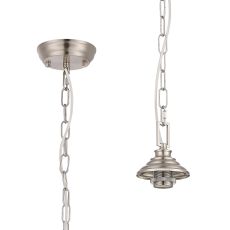 Amara 11cm Single Pendant (FRAME ONLY), 1 x E27, Satin Nickel