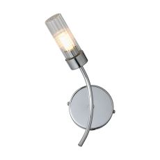Gabini Left Wall Lamp, 1 Light G9, IP44, Polished Chrome/Clear Glass