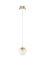 Kilda 1 Light Recessed Pendant, 10W LED, 3000K, 800lm, Gold, 3yrs Warranty