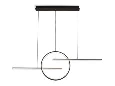 Kitesurf Centre Loop Linear Pendant, 50W LED, 3000K, 4000lm, Black, 3yrs Warranty