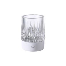Lax Rechargeable Battery Operated Table Lamp, 1W LED, 3000K, 110lm, 3-Step Touch Dimmable, IP44, Matt White