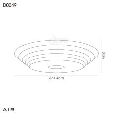 Sigma Round Cylinder, 500 x 200mm Faux Silk Fabric Shade, Black/White Laminate