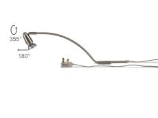 Lex (Set Of 2) Over Cabinet 1 Light GU10 With Adjustable Head And 2m Cable c/w BS Plug Satin Nickel