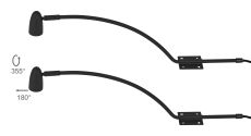 Lex (Set Of 2) Type A Over Cabinet 1 Light GU10 With Adjustable Head And 2m Cable (No Plug) Black