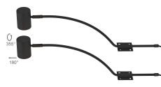 Lex (Set Of 2) Type B Over Cabinet 1 Light GU10 With Adjustable Head And 2m Cable (No Plug) Black