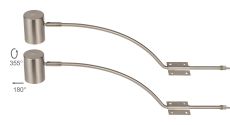 Lex (Set Of 2) Type B Over Cabinet 1 Light GU10 With Adjustable Head And 2m Cable (No Plug) Satin Nickel