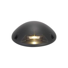 Lido Above Ground Light/Wall Light, 1 x 2W LED, 3000K, 75lm, IP67, IK10, Dark Grey, 3yrs Warranty