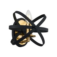 Geona Adjustable Rings Wall Light, 1 x E14, Gold/Black