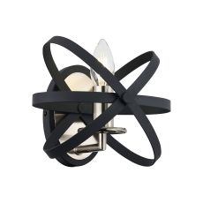 Geona Adjustable Rings Wall Light, 1 x E14, Satin Nickel/Anthracite