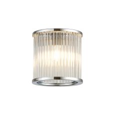 Blanca Round 11 x 11cm Non-Electric Glass Rod Shade (A), Polished Chrome / Clear Glass Rods